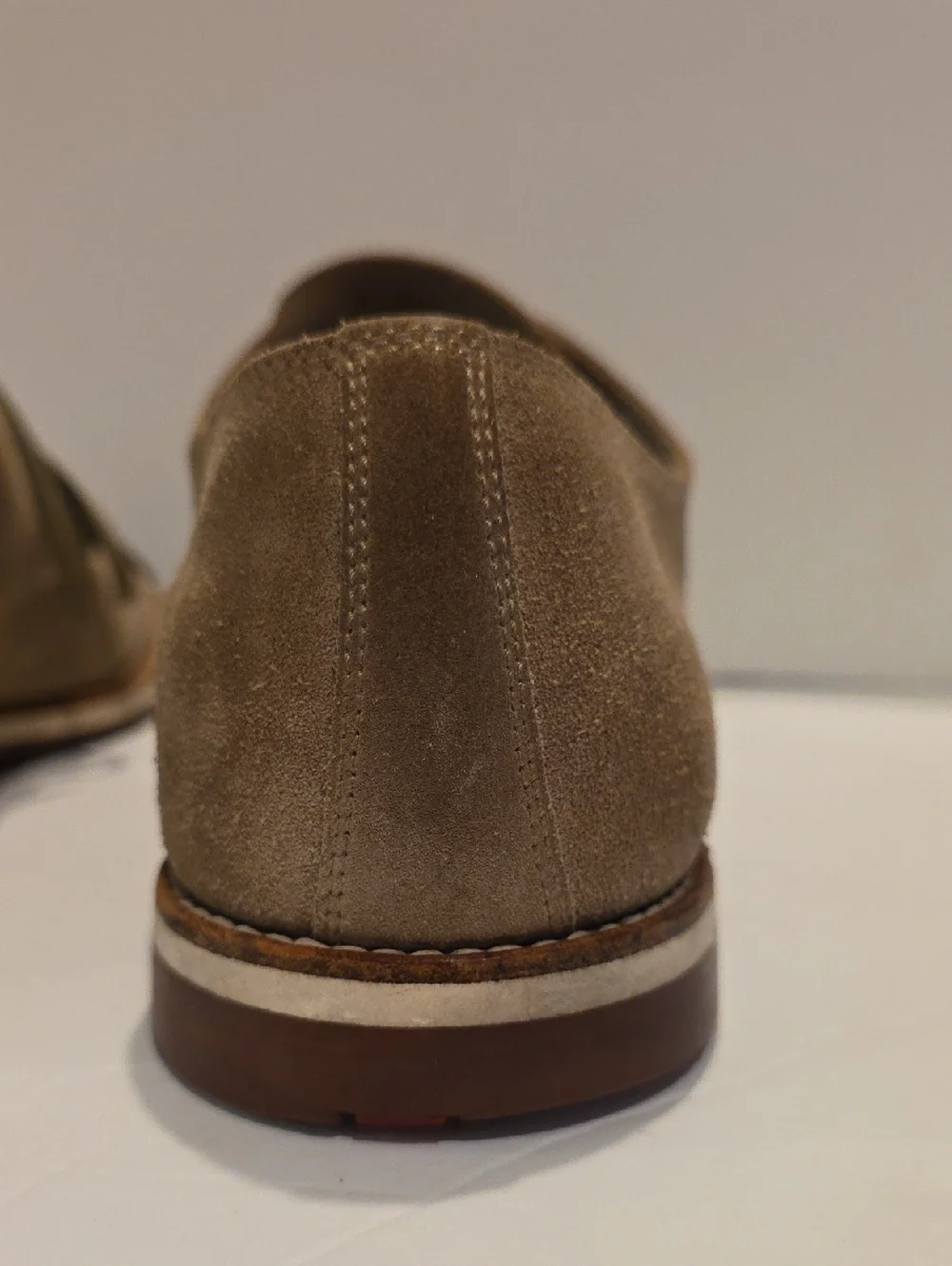 Prada Men's Suede Nubuck Buck Derby Shoes in Light Taupe Size 8